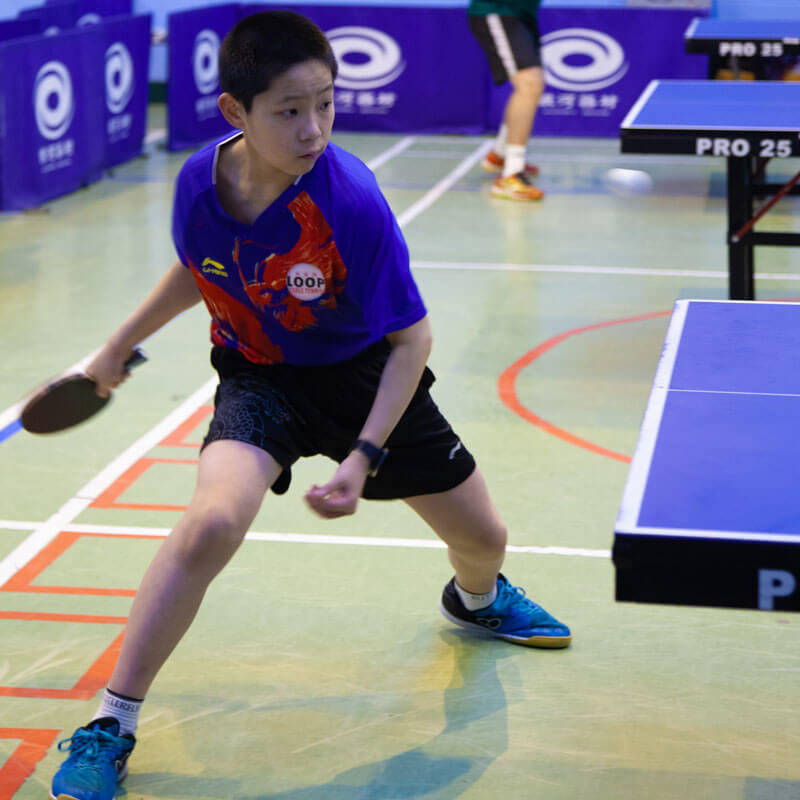 Vincent playing table tennis